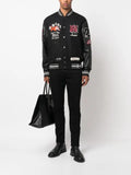 AMIRI logo-patch varsity jacket